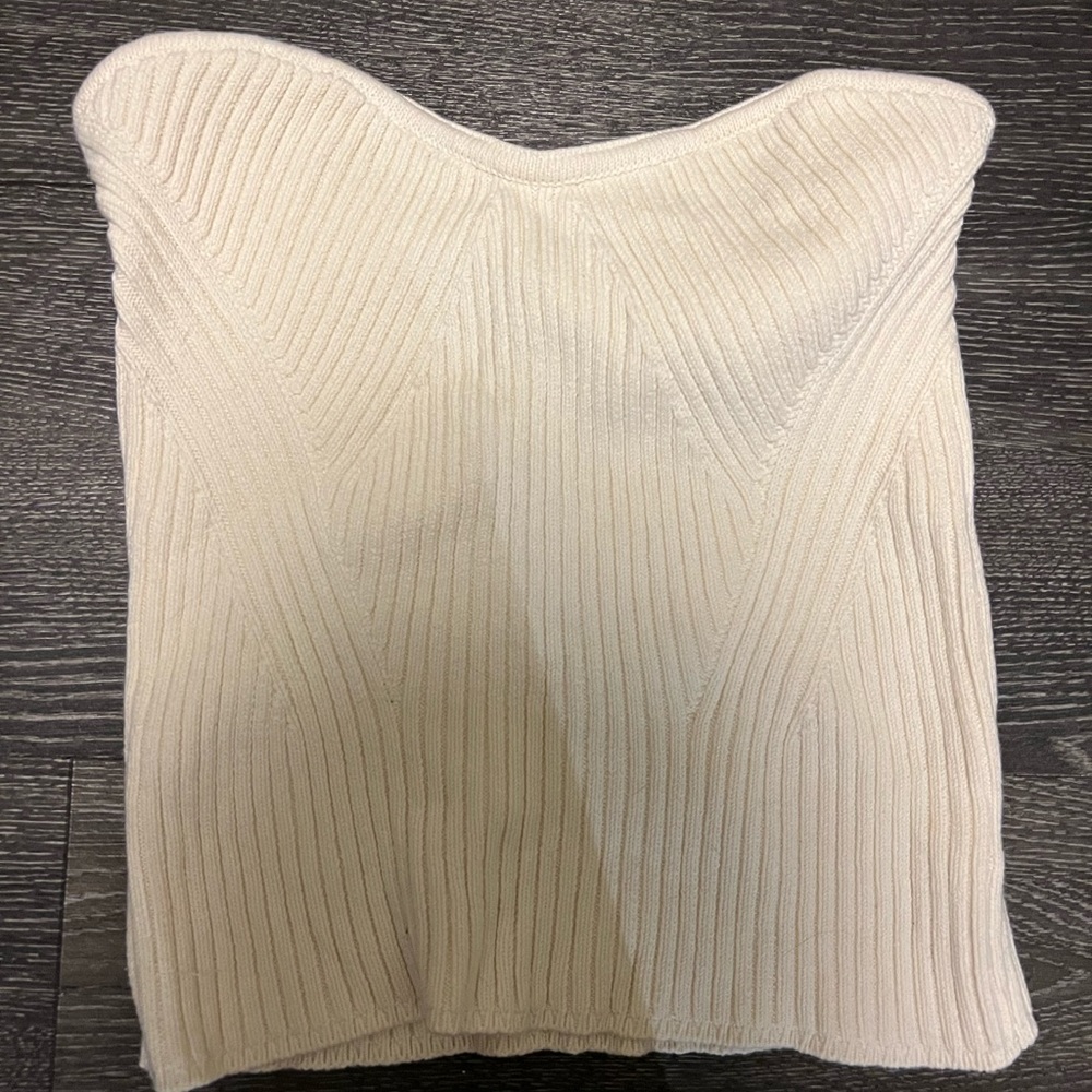 NWT Express Cream Knit Tube Top